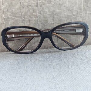 Jimmy Crystal New York Women Eyeglasses Full Rim Swarovski Elements Brown Frame